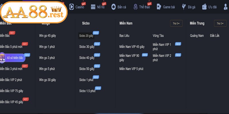 Xổ số tại AA88 có cách chơi nhanh gọn cùng cơ hội trúng thưởng cao