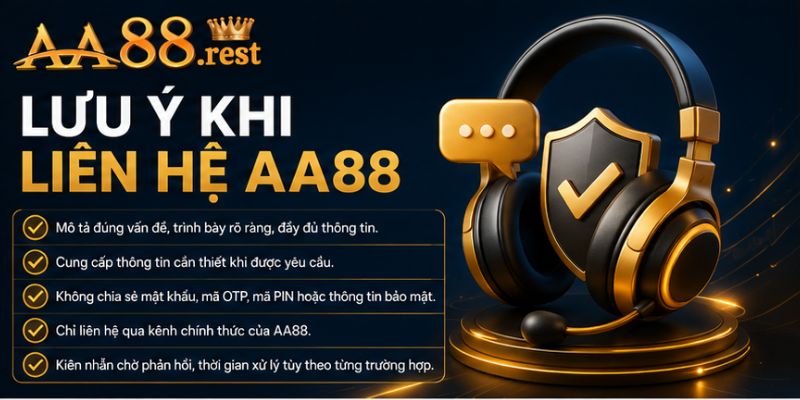 Lưu Ý Khi Liên Hệ AA88